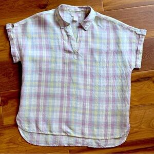 Isaac Mizrahi 100% Linen Tunic - Size Large